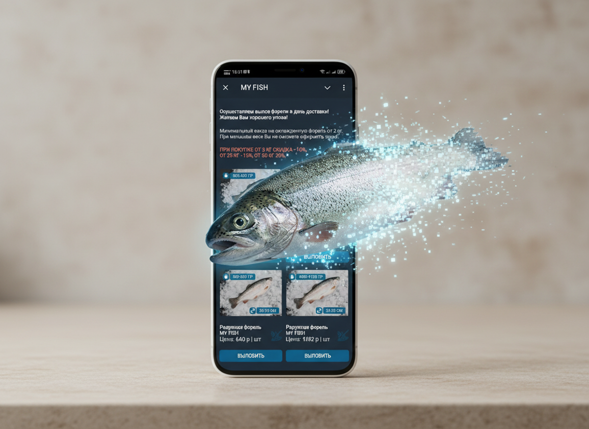 Как купить порционную форель MY FISH в чат боте Telegram. Самый простой способ заказать свежую рыбу.